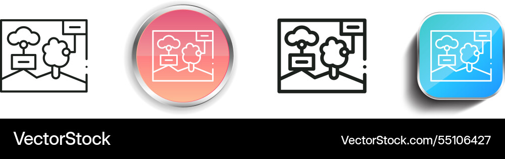 Image analysis icon thin linear regular vector image