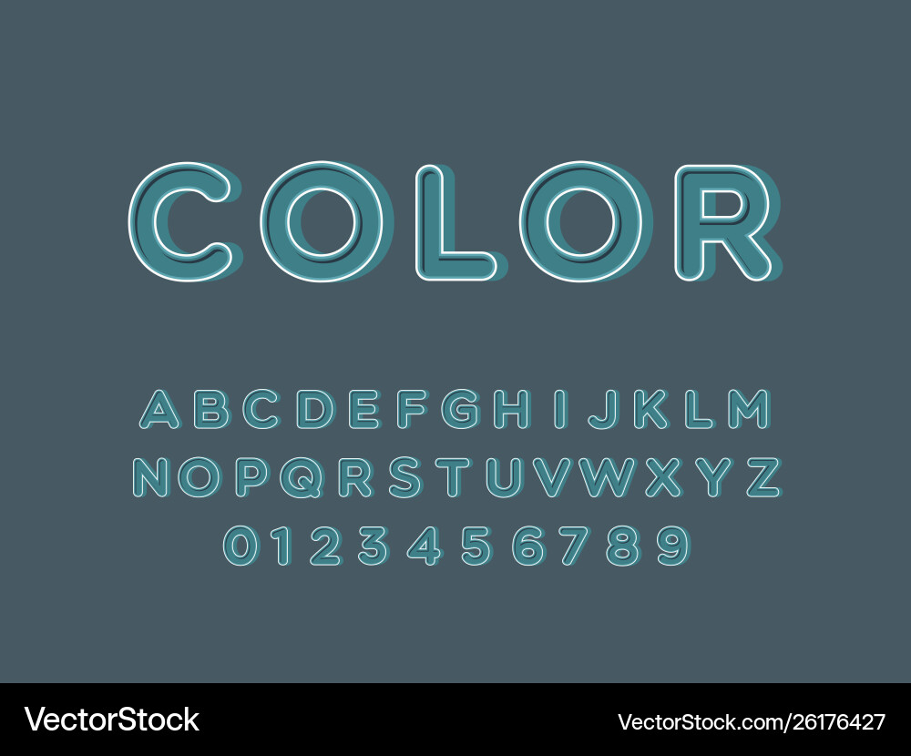 Retro font and alphabet stock Retro font and alphabet stock vector image