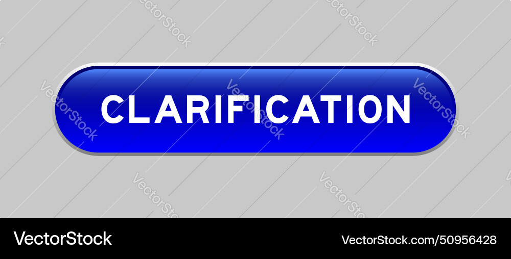 Blue color capsule shape button with word Blue color capsule shape button with word vector image