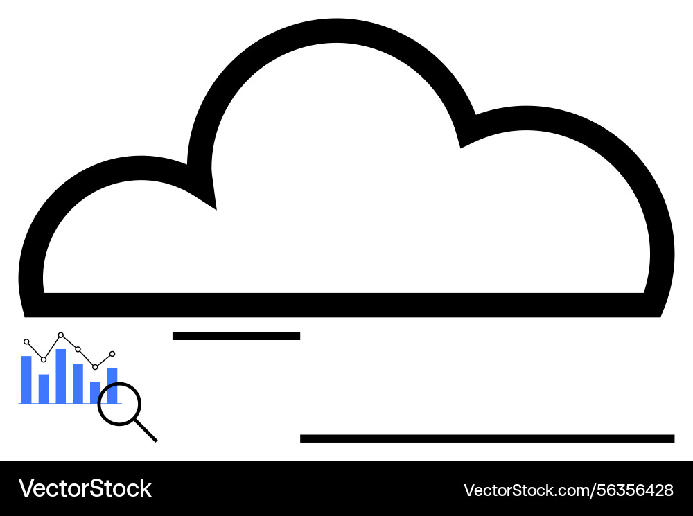 Cloud storage and data analysis concept Cloud storage and data analysis concept vector image