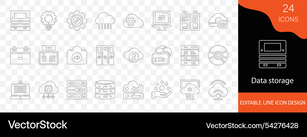Data storage simple icon set Data storage simple icon set vector image