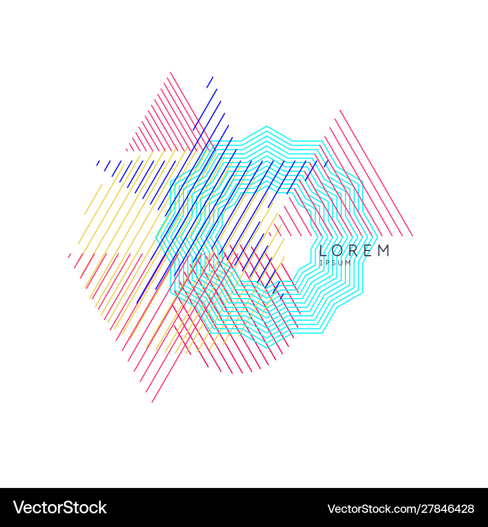 Dynamic Geometric Abstract Background Vector Image