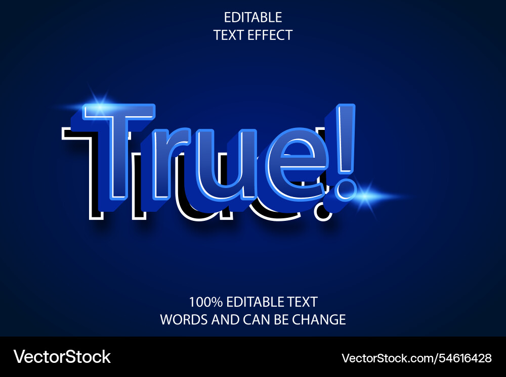 Editable text effect 3d emboss modern style Editable text effect 3d emboss modern style vector image