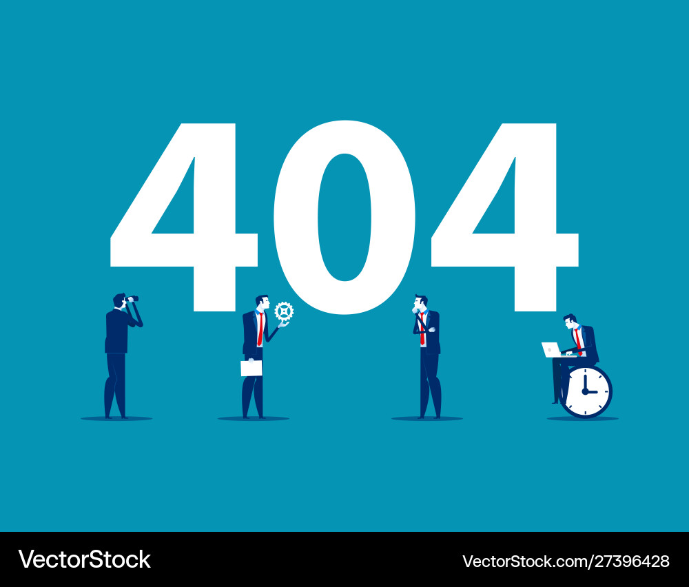 Error 404 - Website Not Found vector image