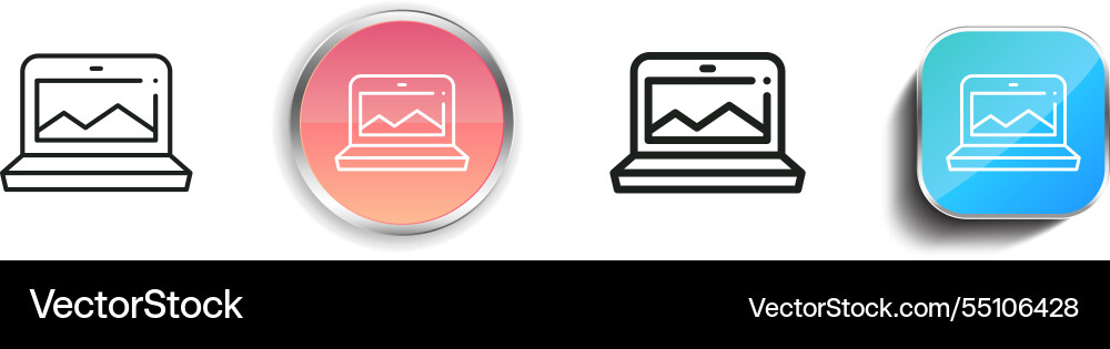 Image icon thin linear regular and button style vector image