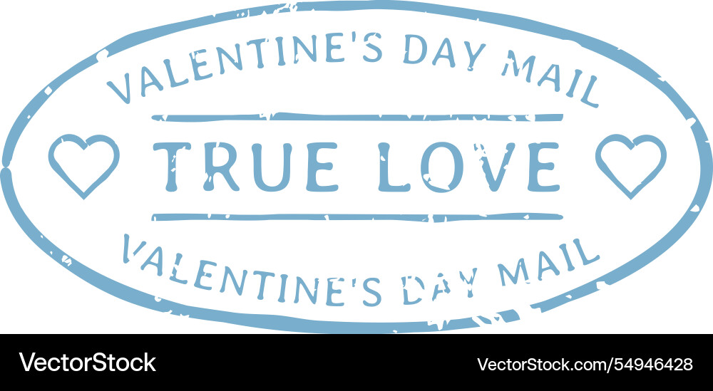 Light blue true love valentine s day mail oval Light blue true love valentine s day mail oval vector image