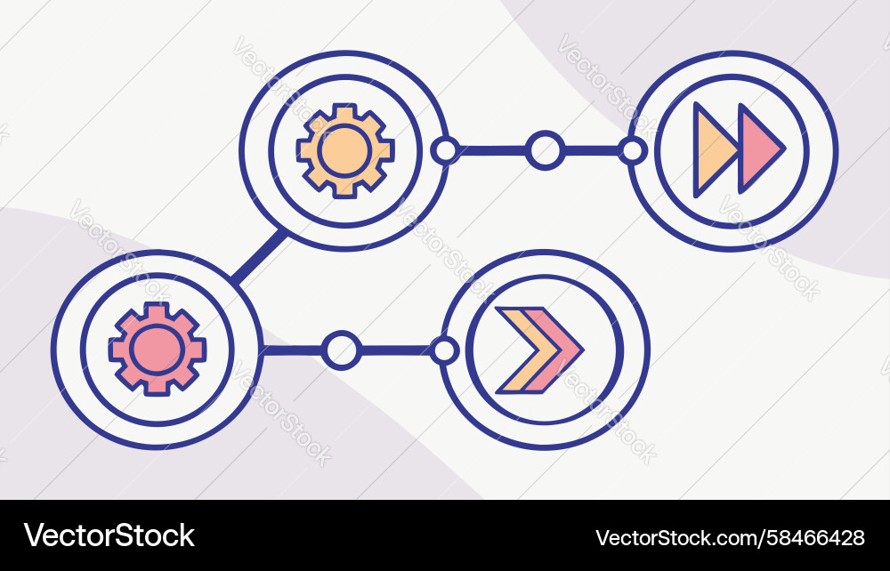 Process Flow & System Dynamics Vector Image