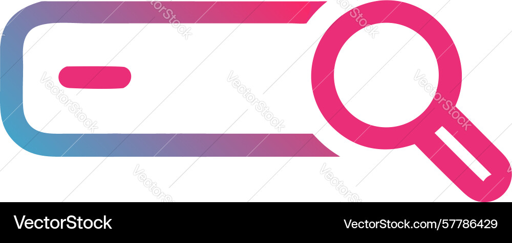 Minimalist search bar icon simple ui element vector image