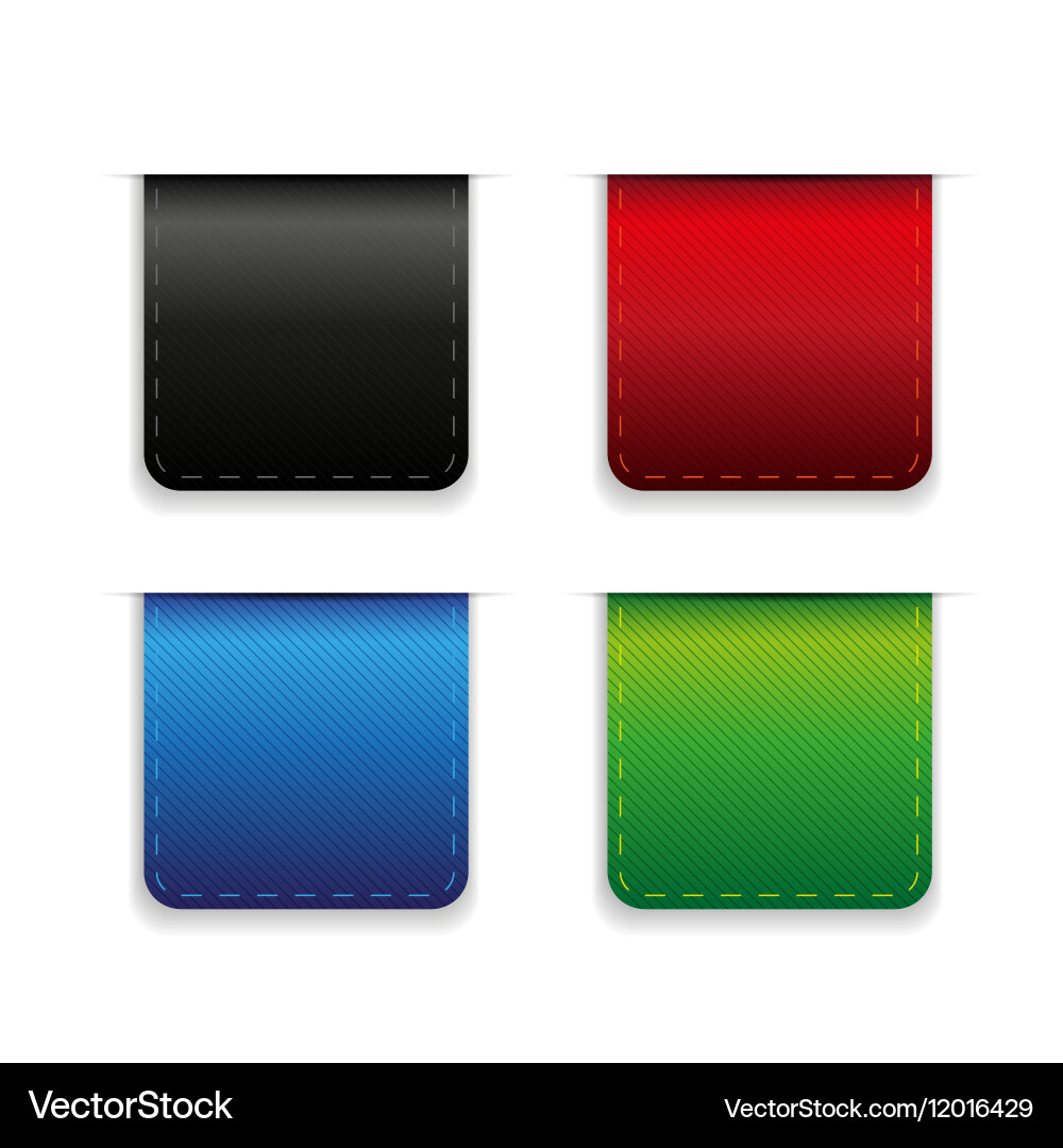 Ribbon Set - Empty Tags Vector Image