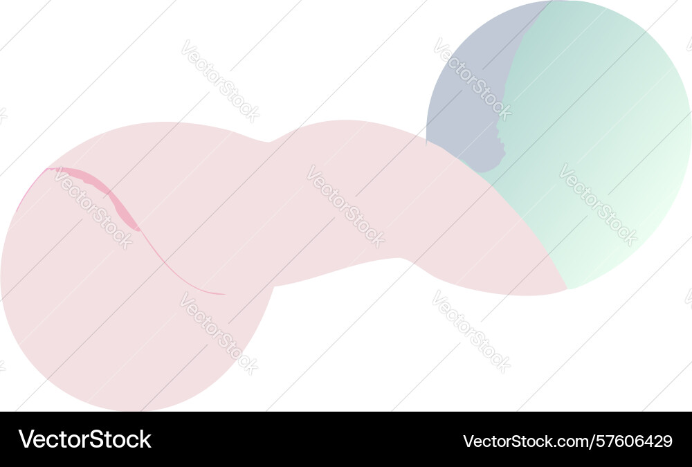 Soft abstract overlapping organic blob shapes in vector image
