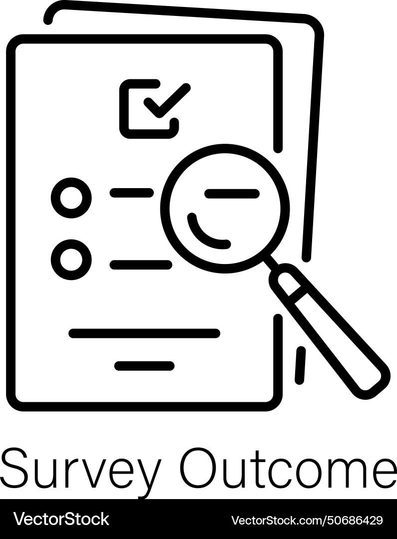 Survey outcome Royalty Free Vector Image - VectorStock