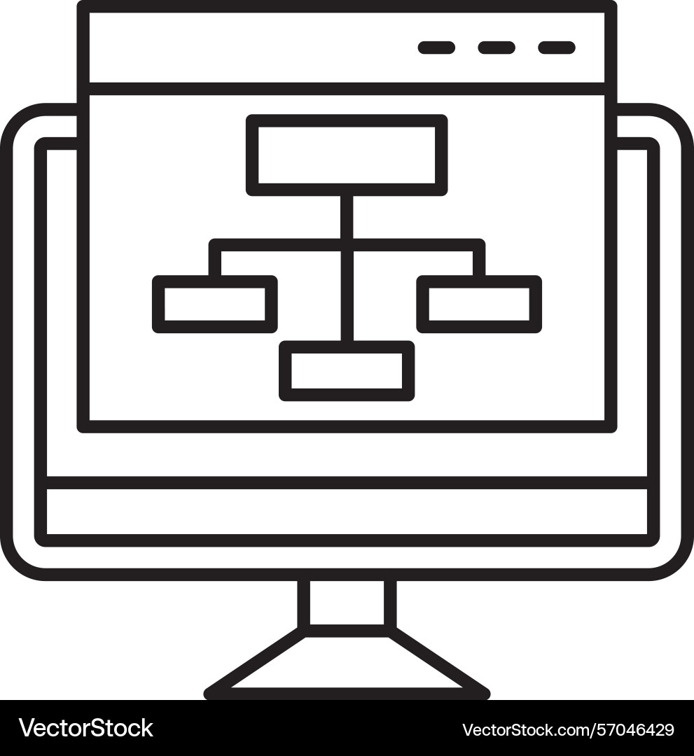 Workflow line icon design Vector Image