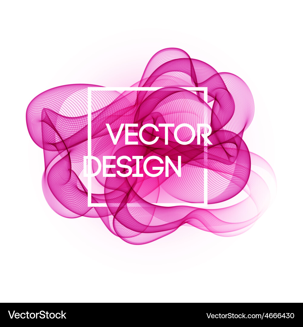 Abstract curved lines background template vector image