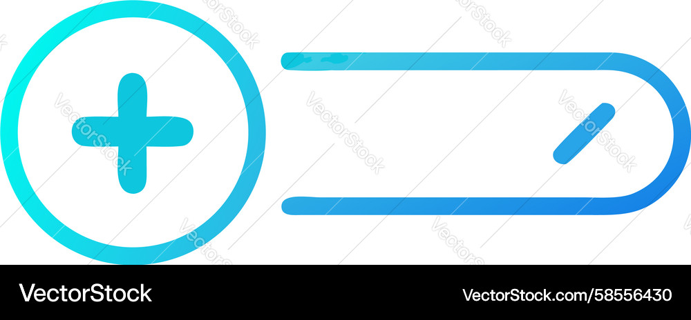 Add Button Icon - Flat Style Vector Image