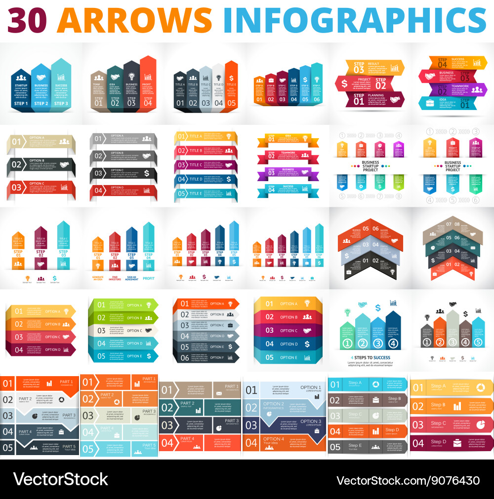 Circular Arrows Graph Diagram vector image