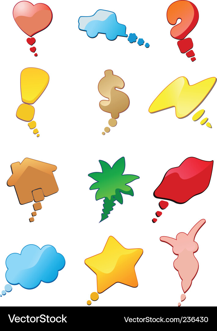 Conceptual bubbley conversation vector image