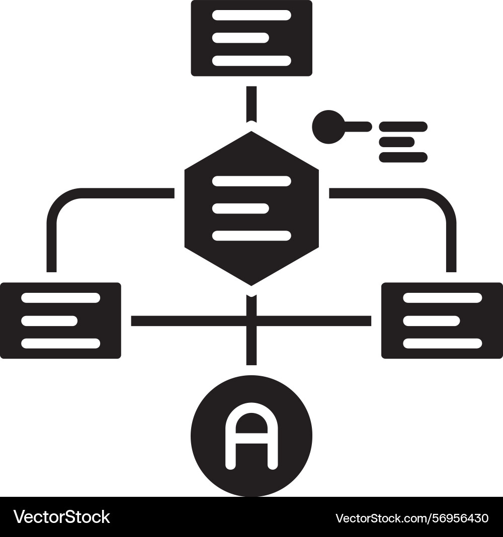 Flowchart icon design Vector Image