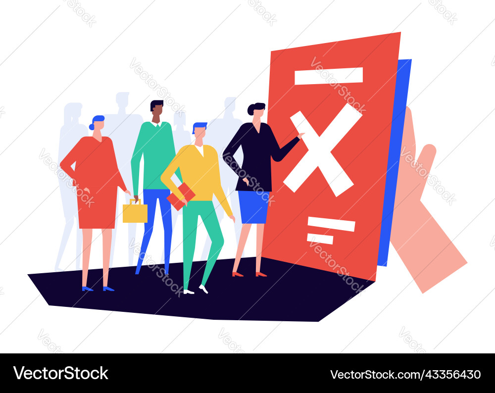 Get rejected - modern colorful flat design style vector image