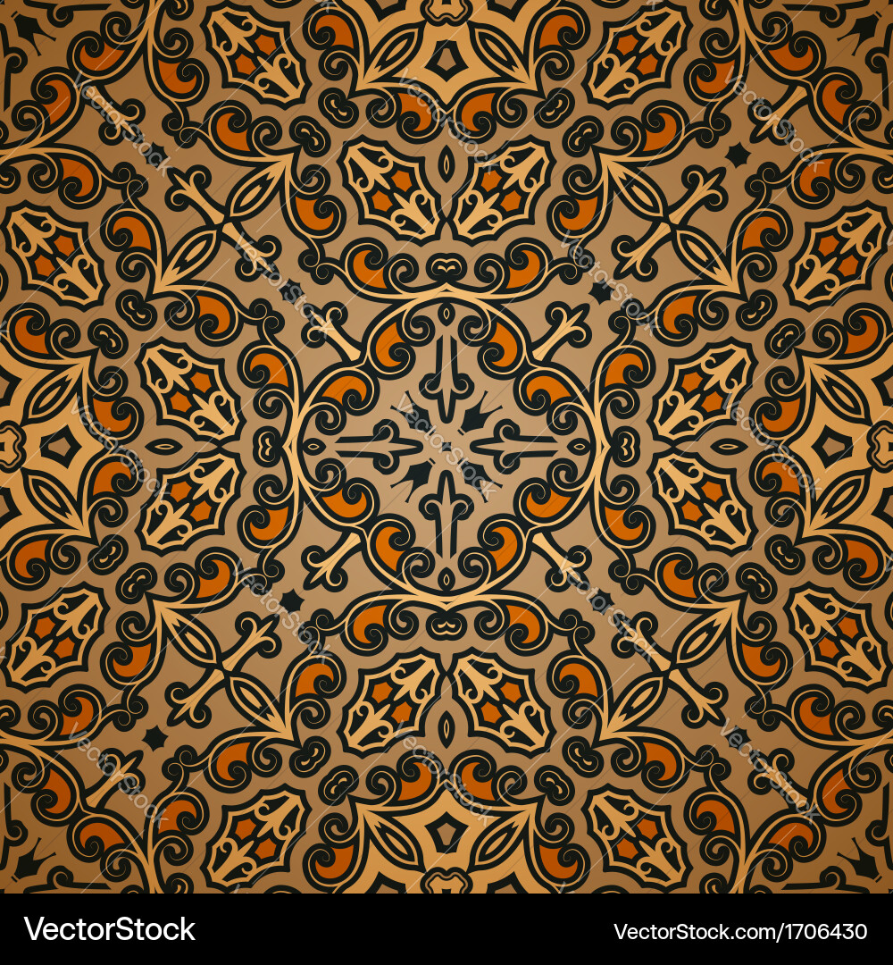 Old carpet pattern vector image