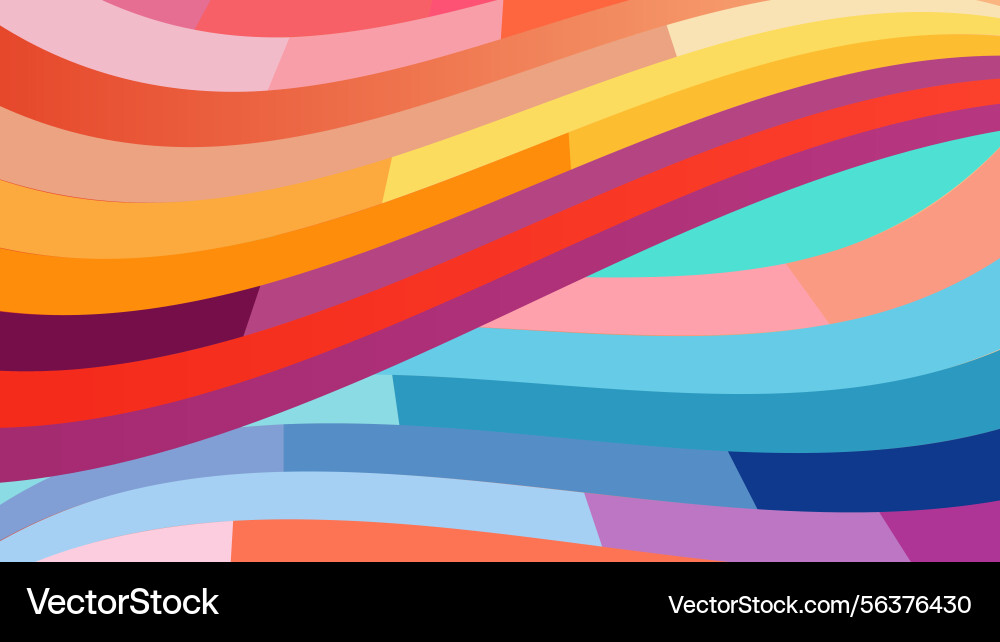 Vibrant abstract colorful wave pattern design art Vector Image