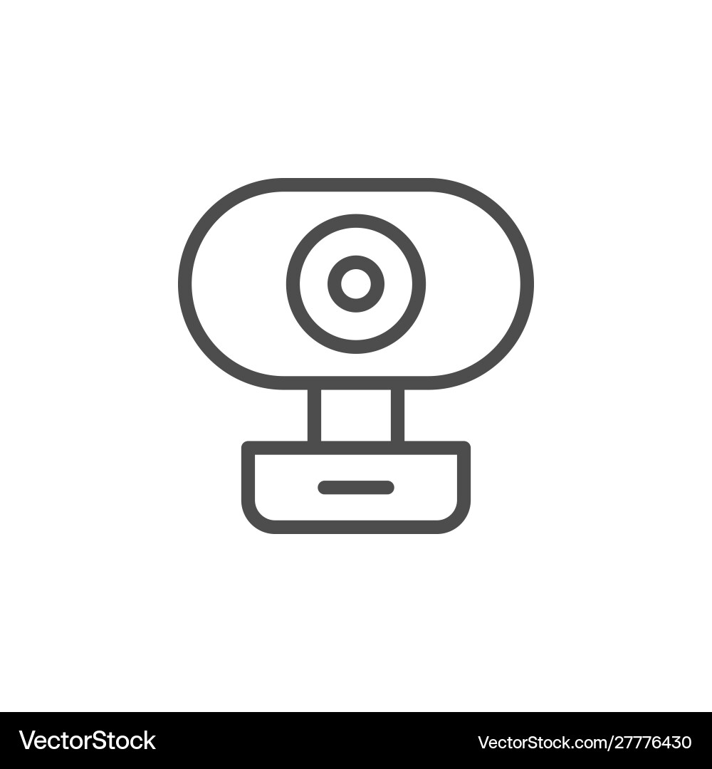 Web camera line outline icon vector image