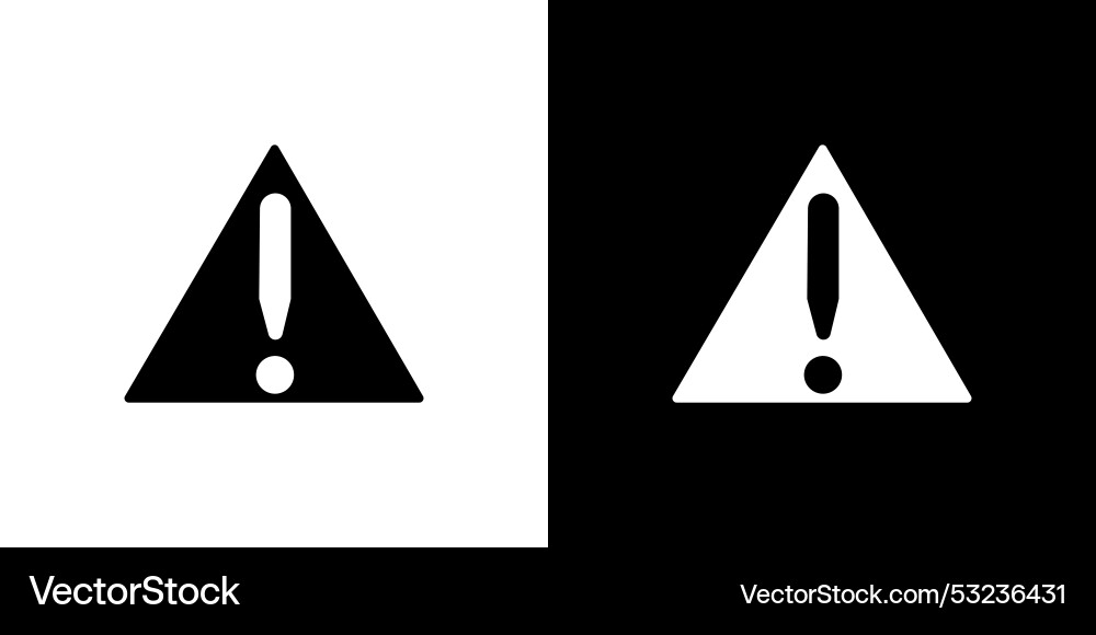 Attention warning icon design simple symbol Vector Image