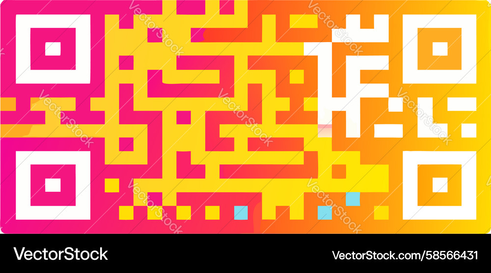 Dynamic Multi-Color QR Code Vector Image