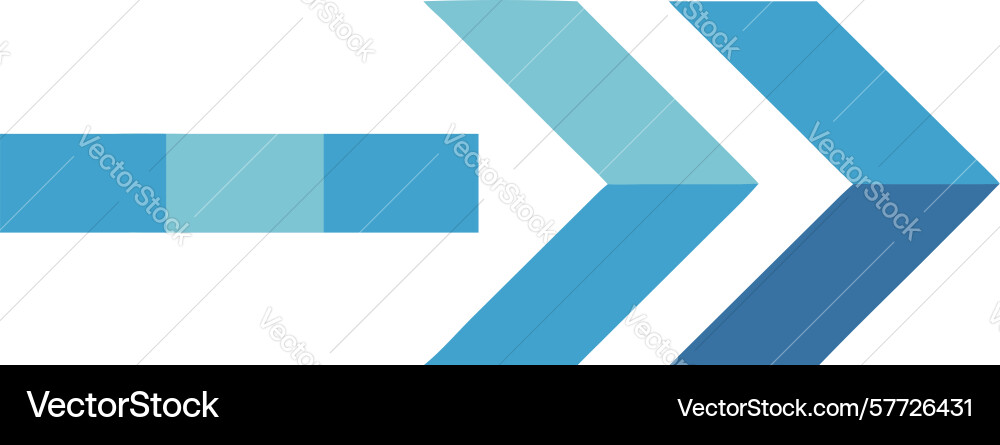 Dynamic sequence of arrows for forward progress vector image