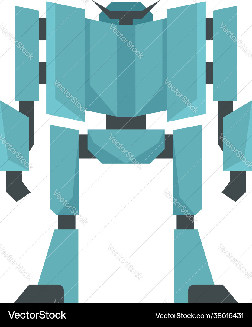 Fear robot transformer icon flat isolated Fear robot transformer icon flat isolated vector image