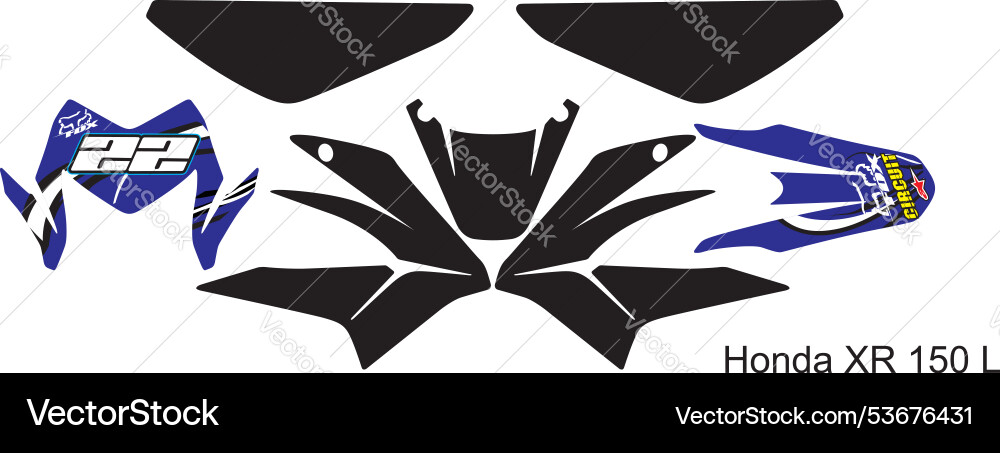 Honda xr150 template Royalty Free Vector Image