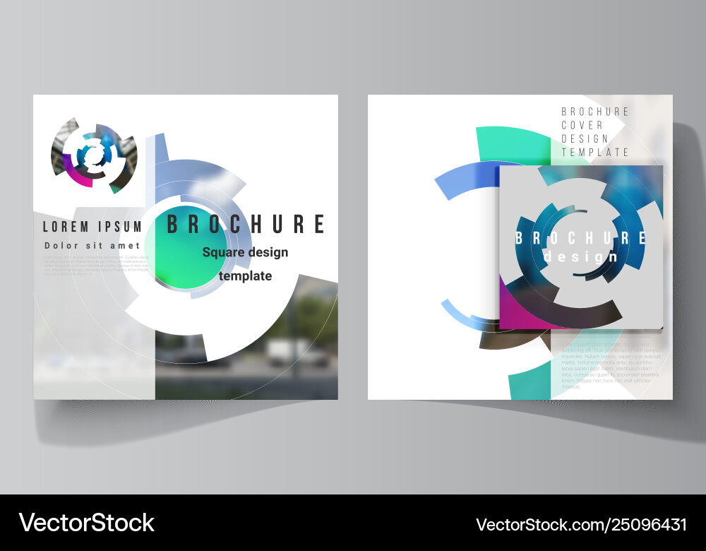 Minimal layout two square format Minimal layout two square format vector image