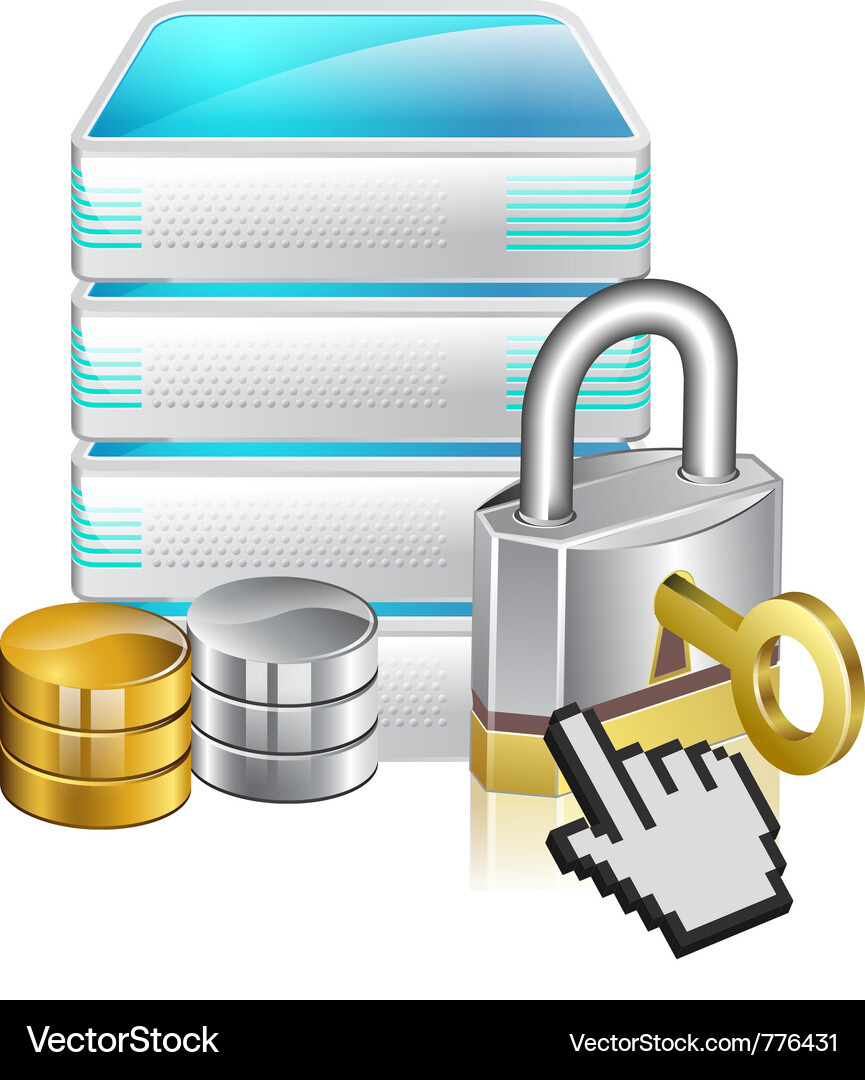 Server locked Vector Image