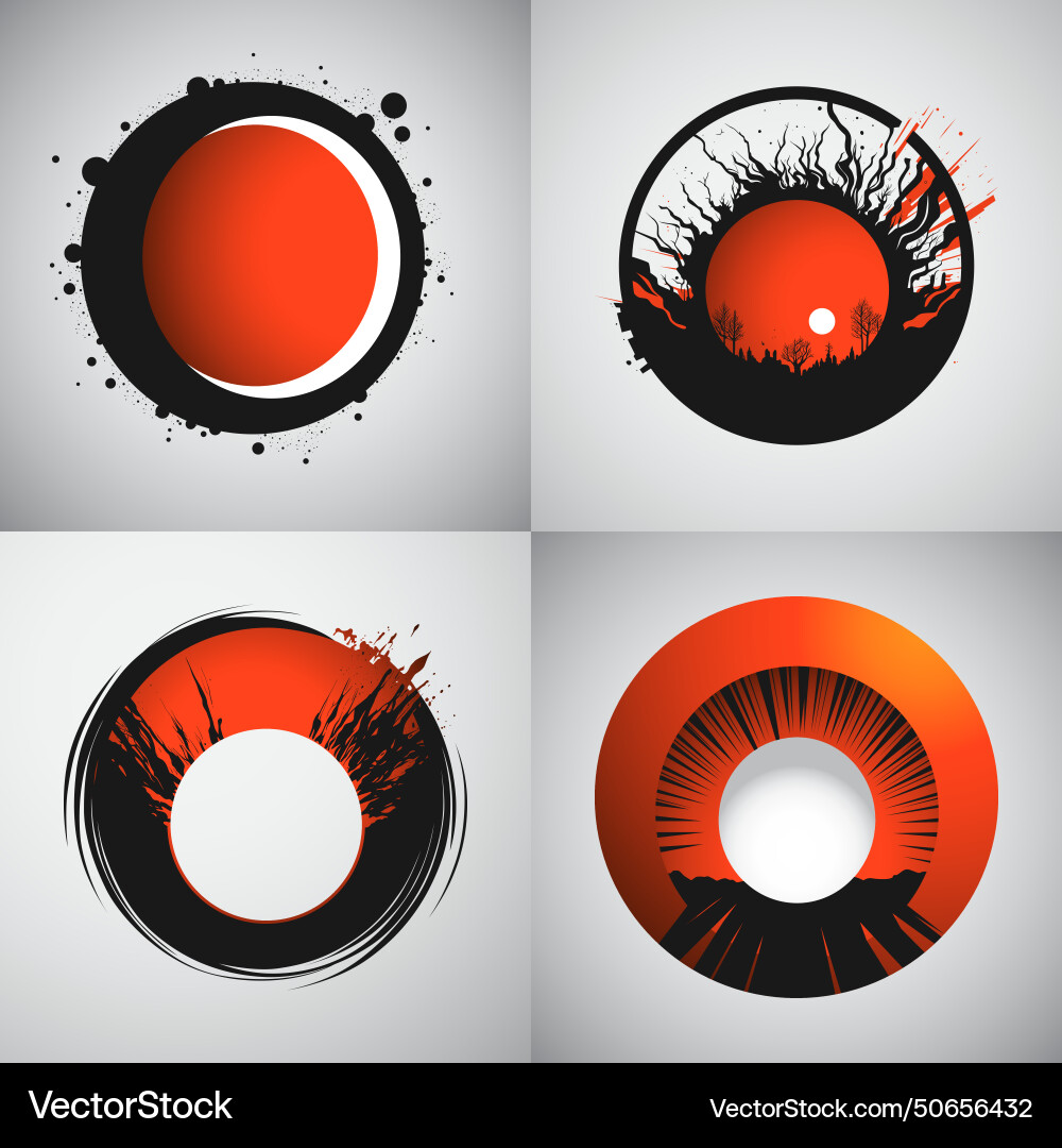 Abstract large circular element or framing Vector Image