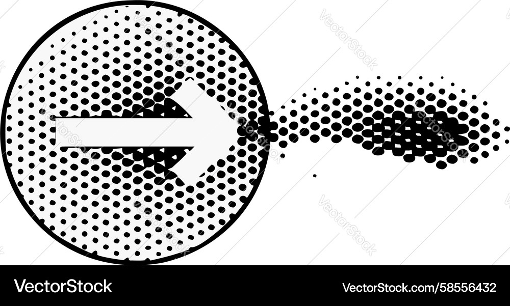 Dashed Toggle Arrow Icon Vector Image