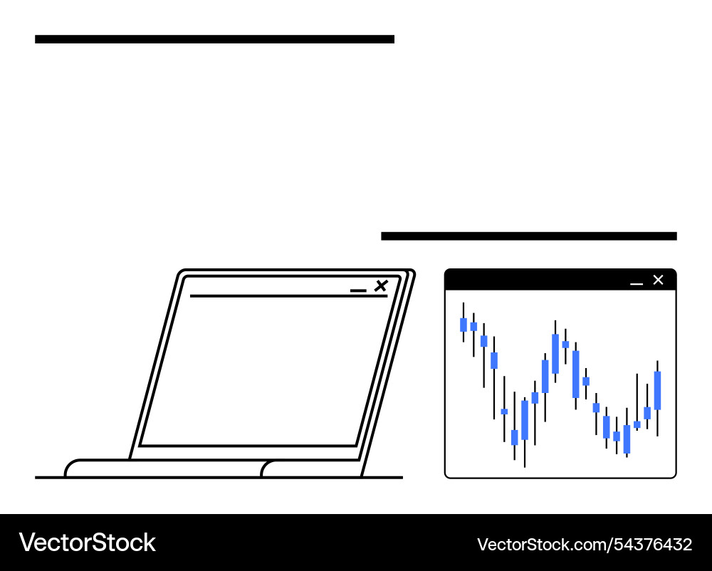 Laptop screen with open browser window Laptop screen with open browser window vector image