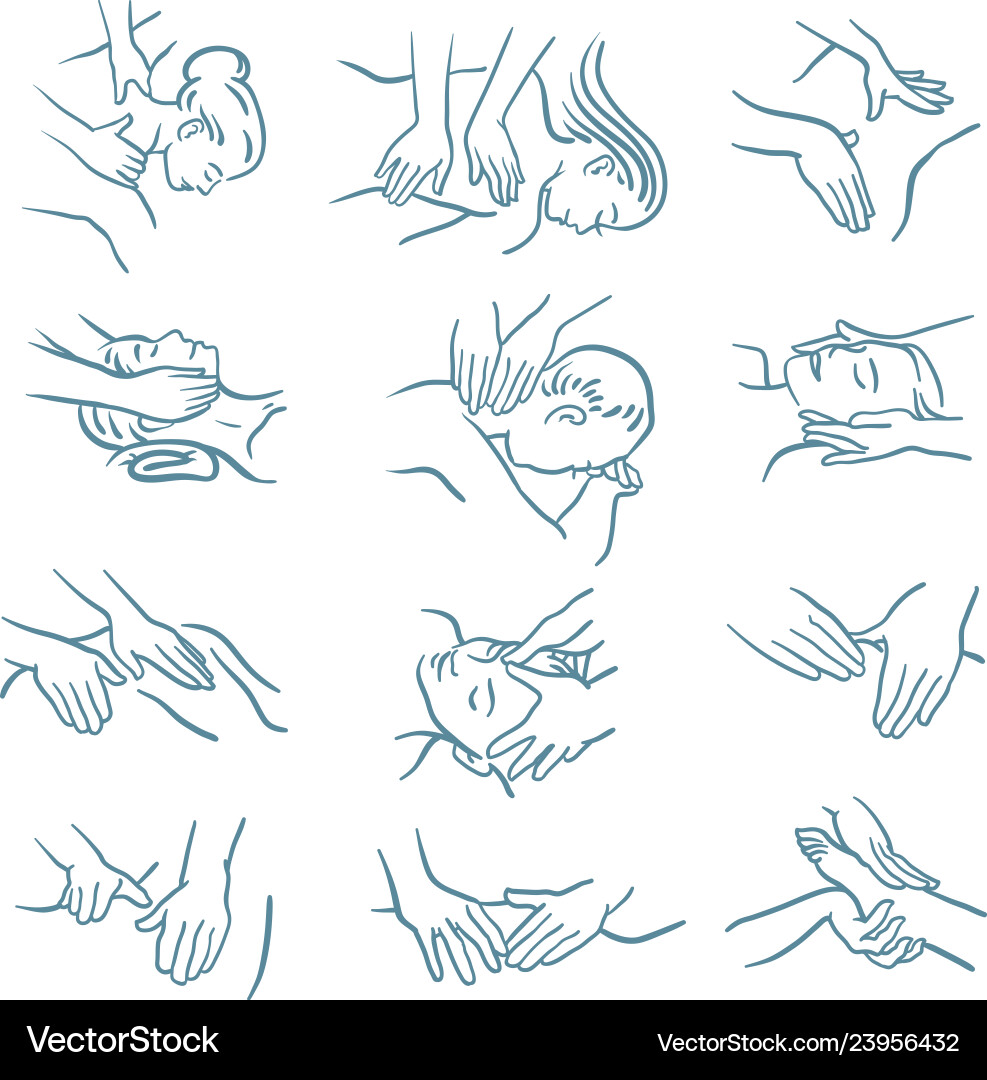 Massage Wellness Symbol Vector Image