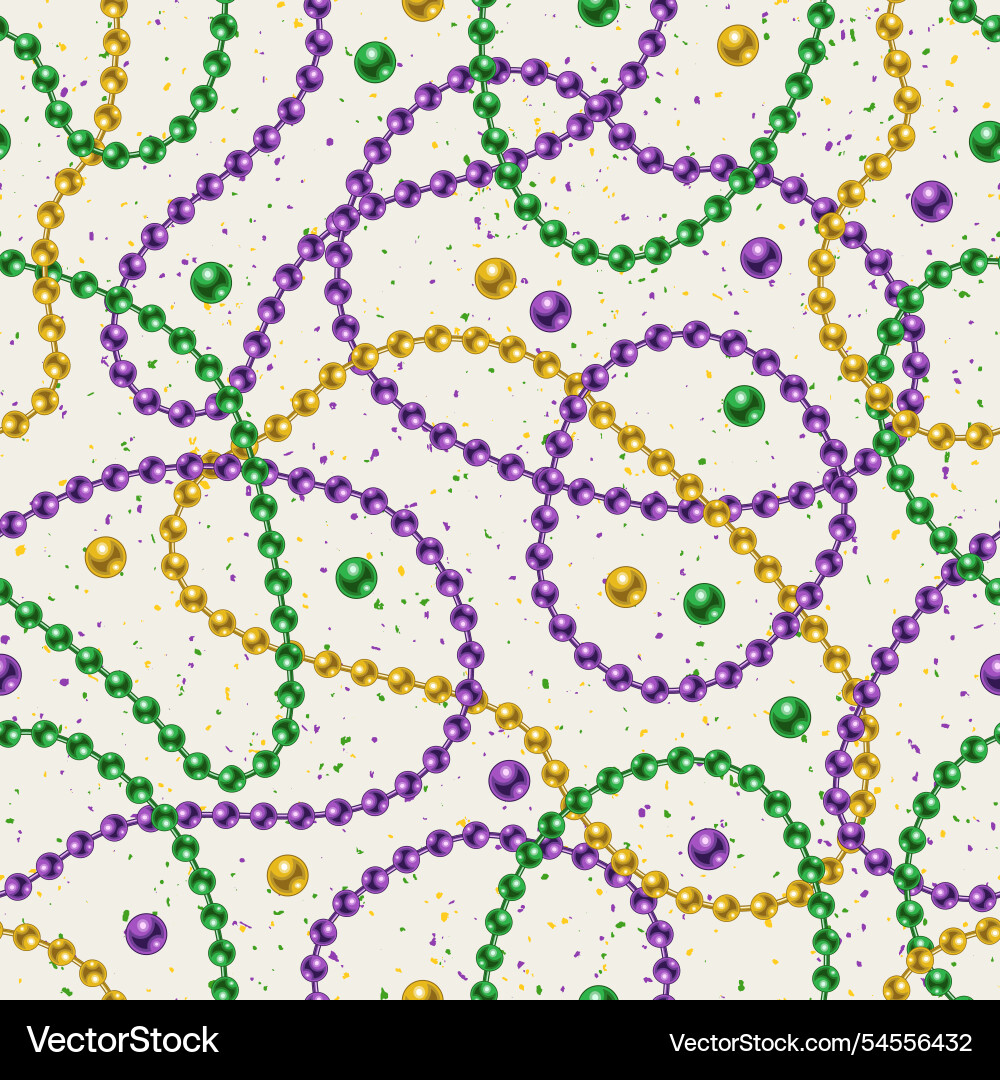 Seamless mardi gras pattern with bead strings Seamless mardi gras pattern with bead strings Vector Image