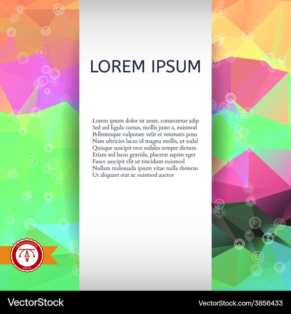 Abstract colorful triangles background vector image