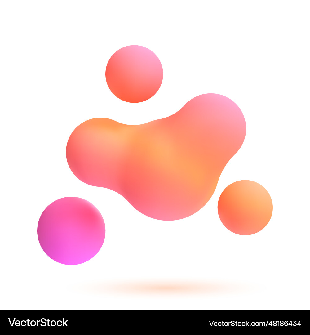 3d abstrakte blobs set vektorbild