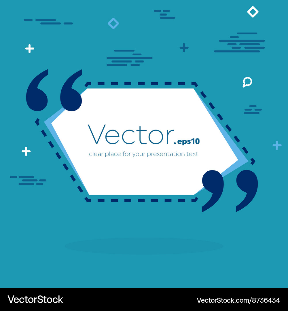 Abstract concept empty speech square quote Vector Image