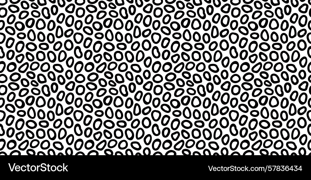 Irregular circle seamless pattern with hand drawn vector image