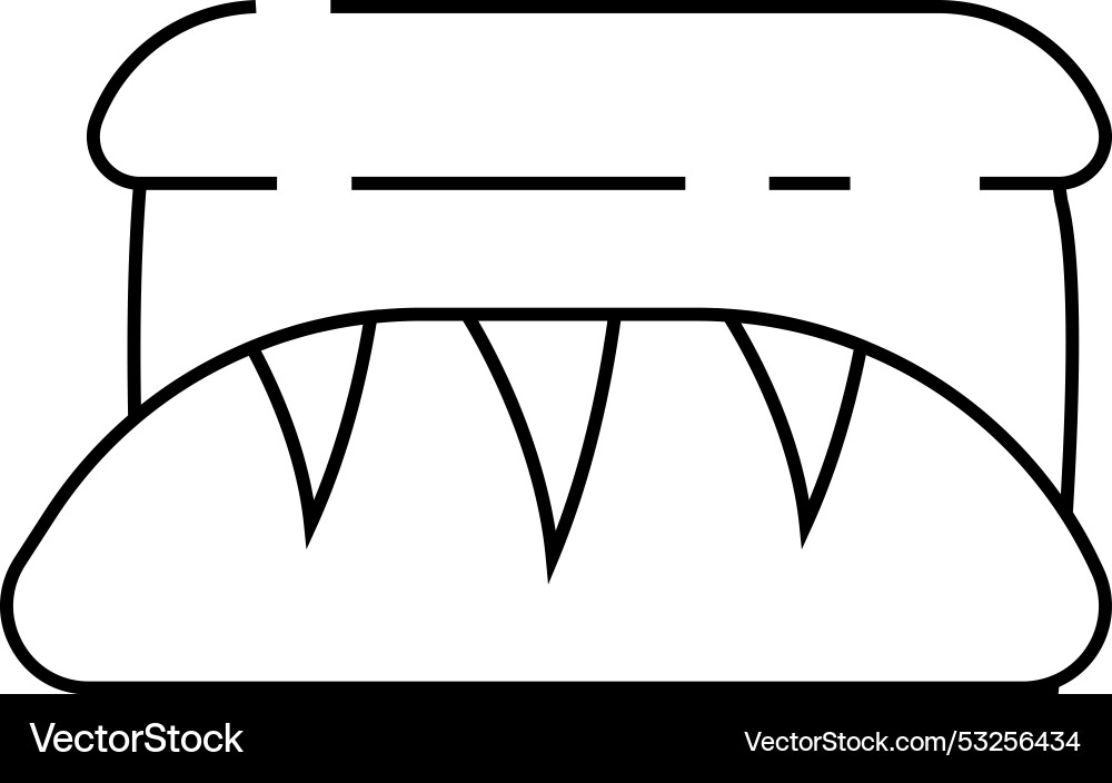 Loaf bread line icon Royalty Free Vector Image