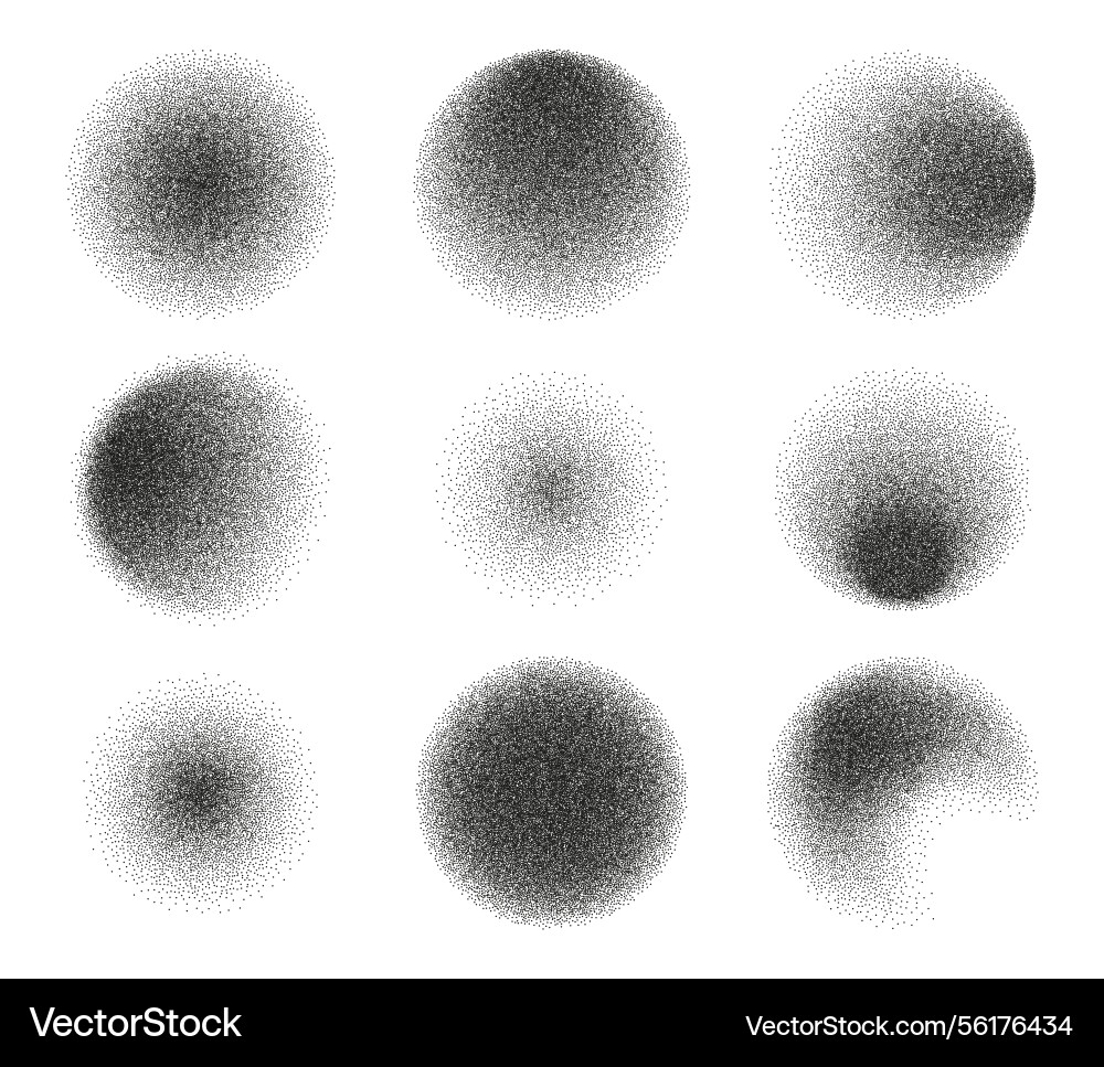Monochrome circles with color transition effect Monochrome circles with color transition effect vector image