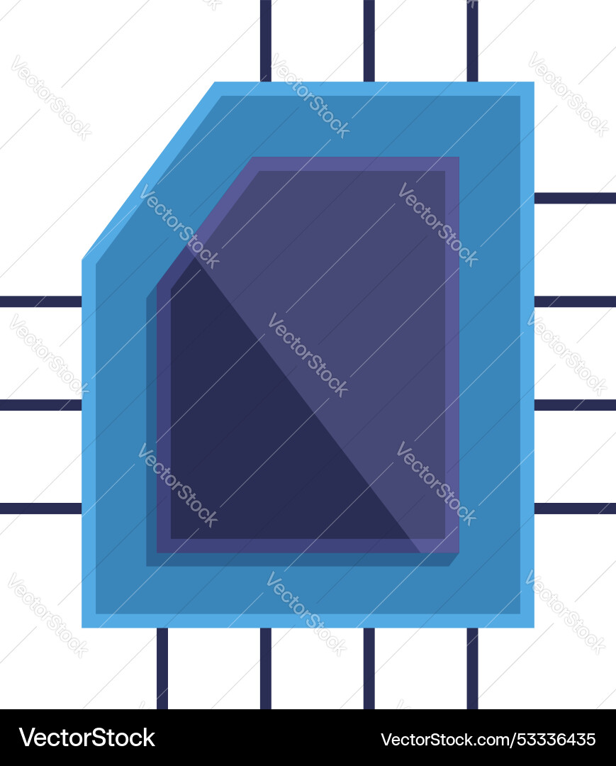 Blue microchip representing artificial Blue microchip representing artificial vector image
