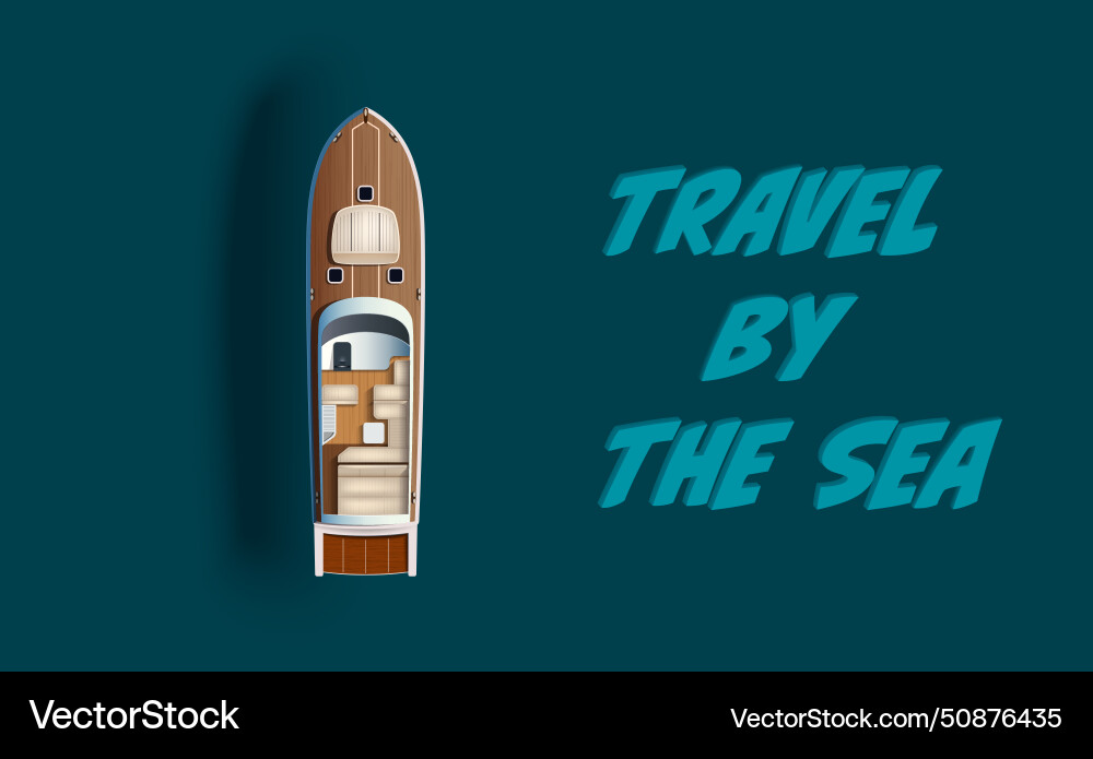 Boat for sea travel Royalty Free Vector Image - VectorStock