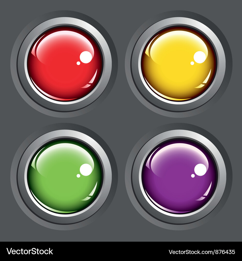 Colored buttons Vector Image