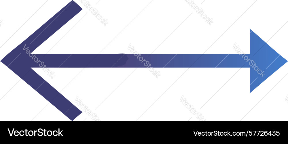 Gradient left and right arrow icon for navigation vector image