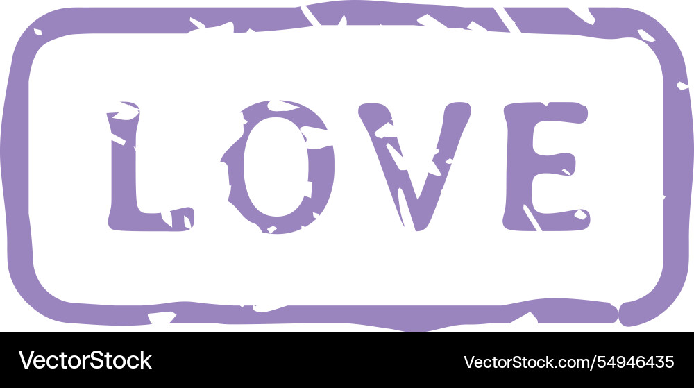 Purple grunge rubber stamp with the word love Purple grunge rubber stamp with the word love vector image