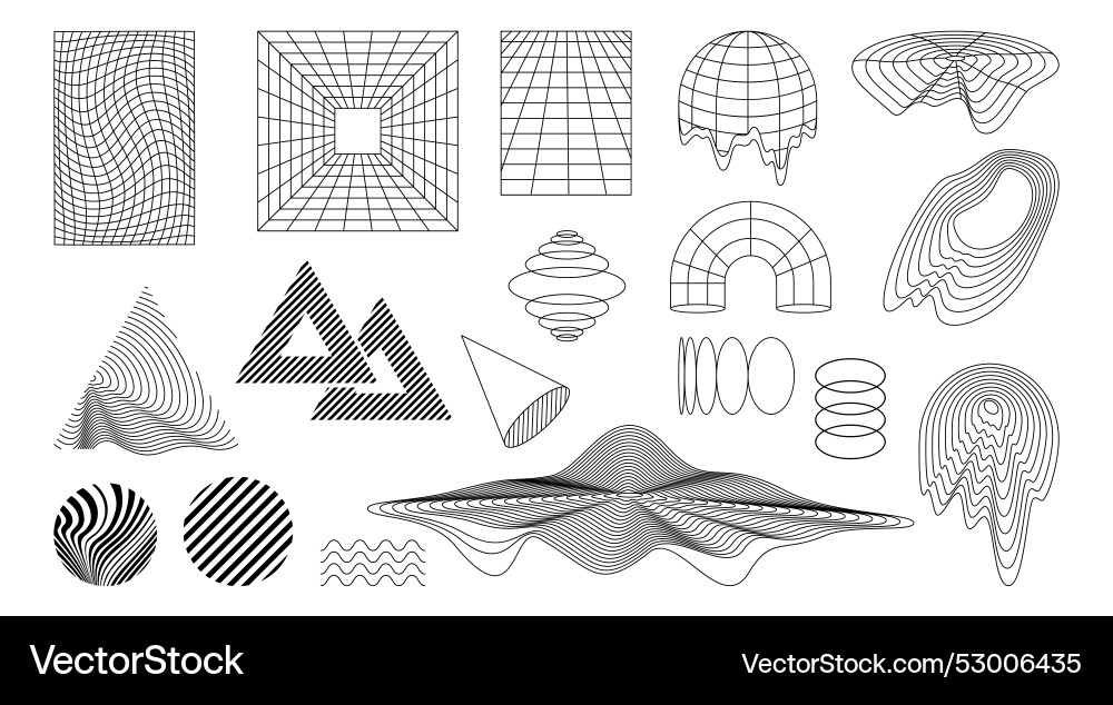 Retro Blueprint Elements vector image