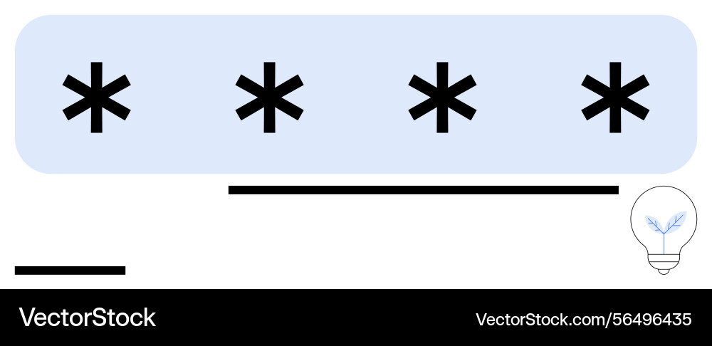 Secure password entry with innovation concept Secure password entry with innovation concept vector image